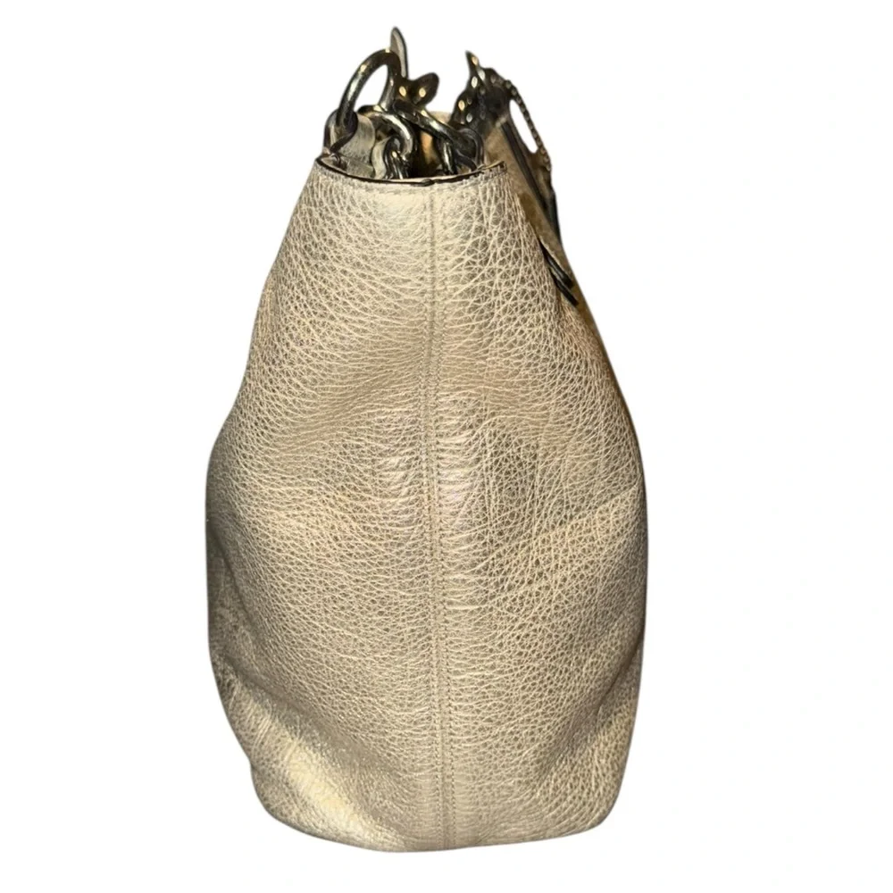 Coach Metallic Platinum Leather East West Chelsea Tote - Picture 3 of 8